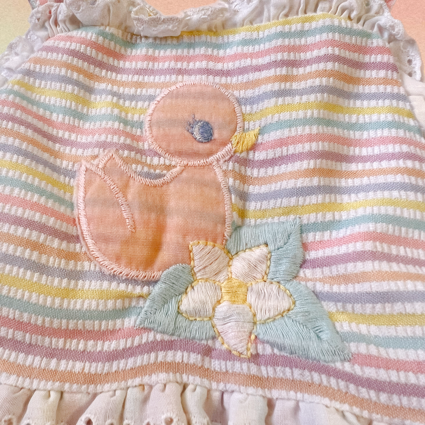 Pastel Striped Lucky Ducky Dress