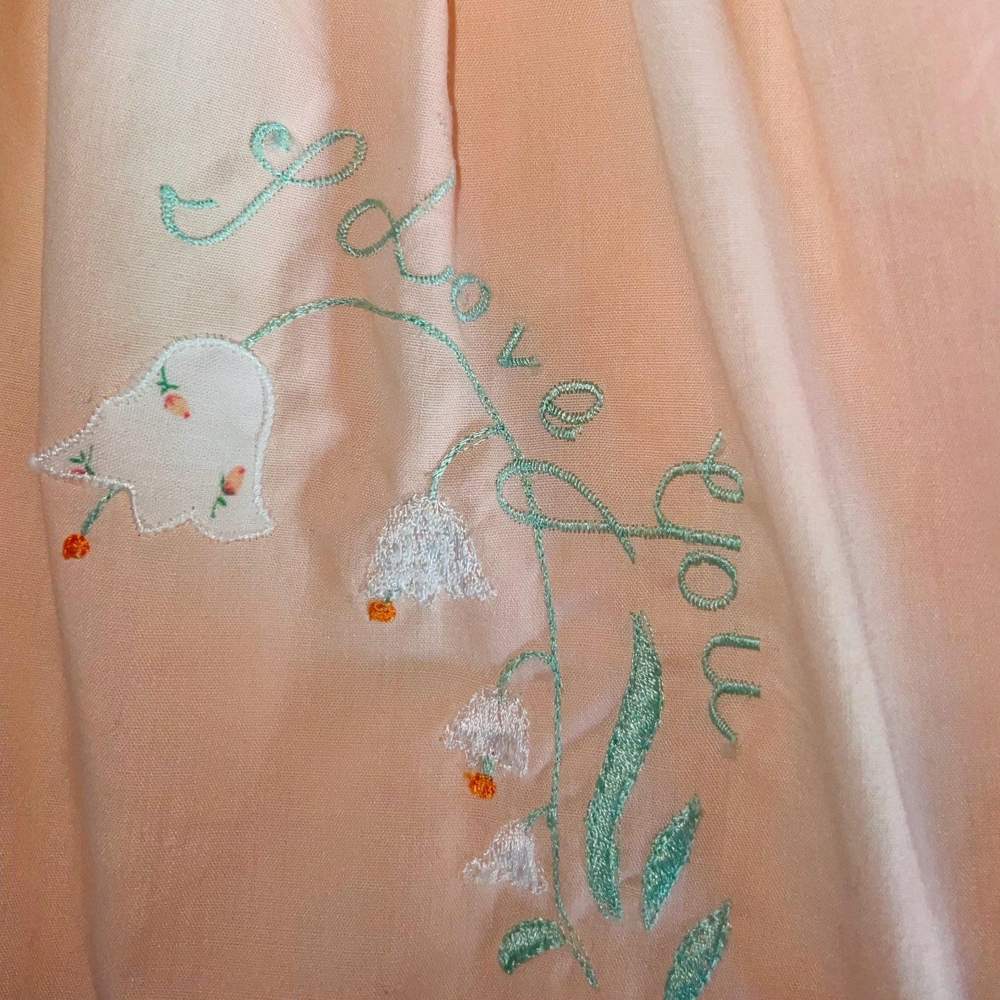 Peach I Love You Dress