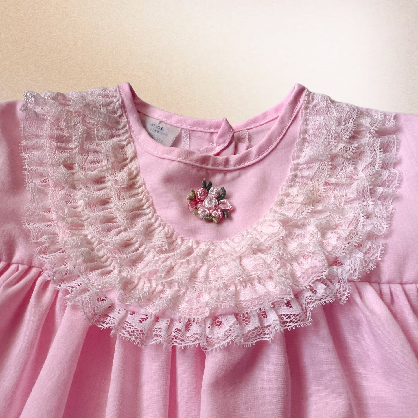 Pink Princess Layered Lace Dress