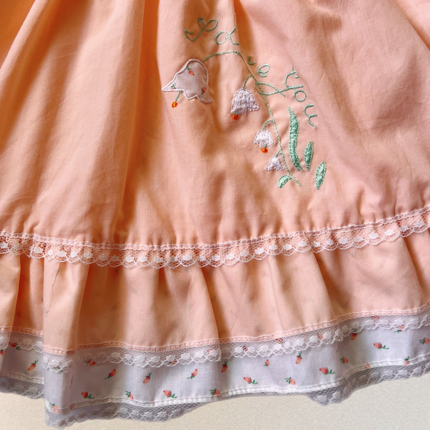 Peach I Love You Dress