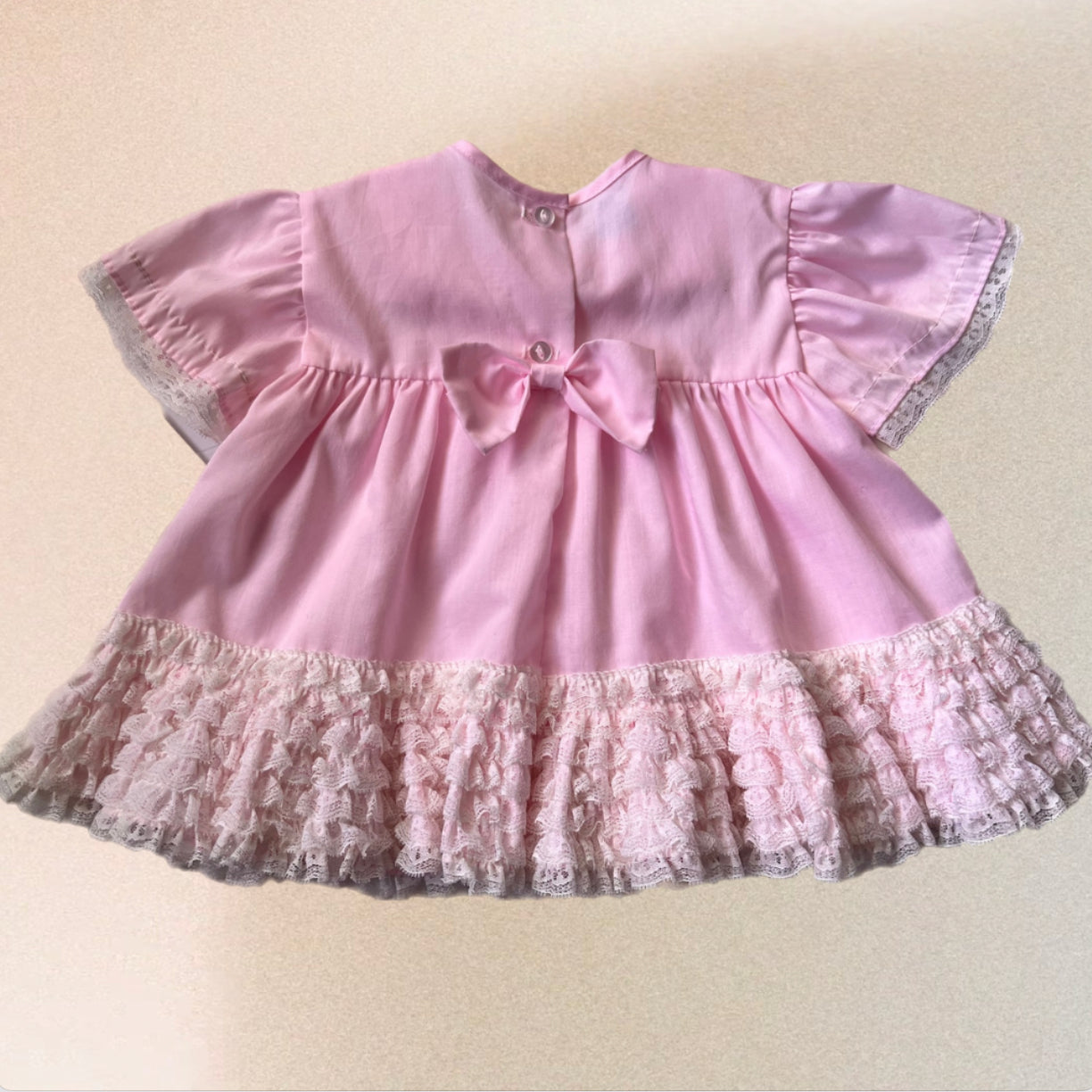 Pink Princess Layered Lace Dress