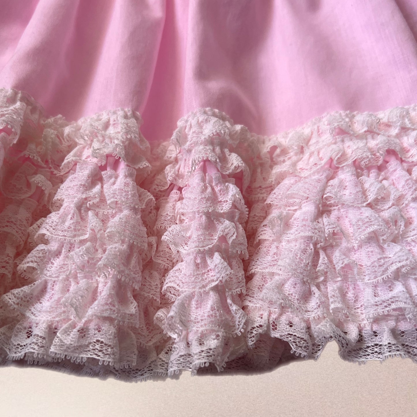 Pink Princess Layered Lace Dress